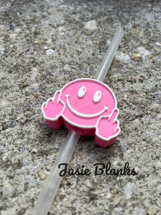 Pink Middle F - Straw Topper