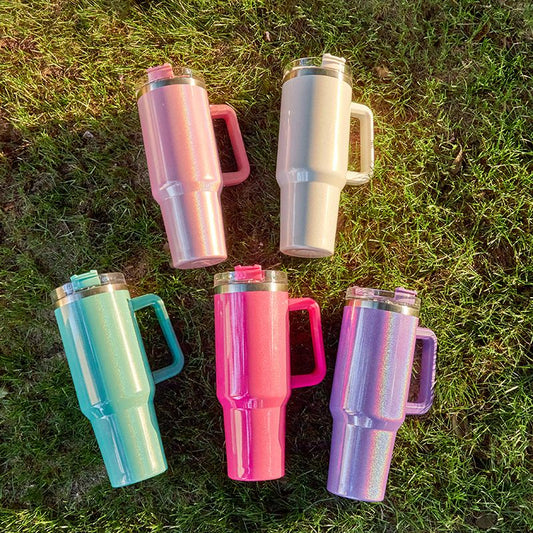 Sublimation Shimmer 40 oz Tumbler w/ Handle