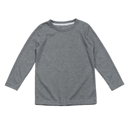 Polyester Long Sleeve T-Shirt - Heather Grey