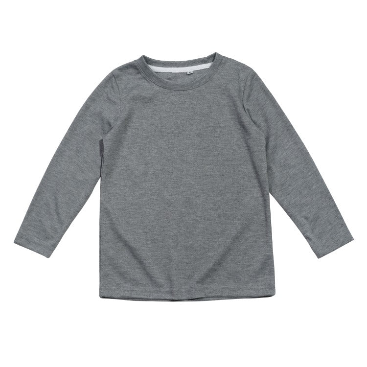 Polyester Long Sleeve T-Shirt - Heather Grey