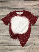Polyester Bleach T-Shirt - Burgundy