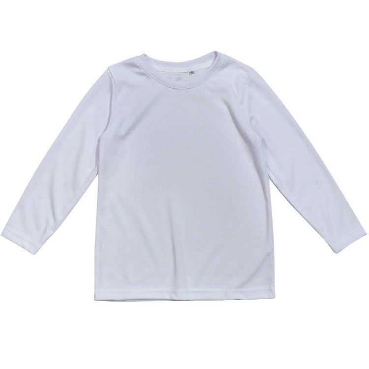 Polyester Long Sleeve T-Shirt - White