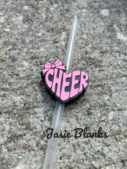 Pink Cheer - Straw Topper