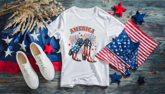 America Firework Boots - Transfer