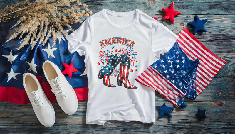 America Firework Boots - Transfer