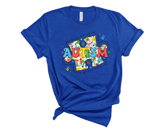 Autism Awareness Puzzle Bow - Transfer