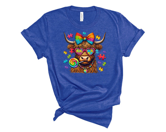 Autism Highland Cow - Transfer