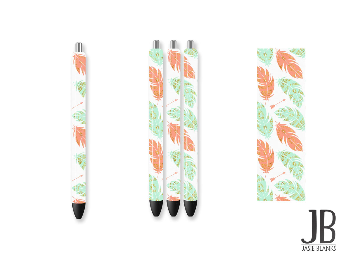 Pen Wrap-Aztec Leaves