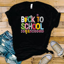 Back To School Checkered Doodle - Transfer