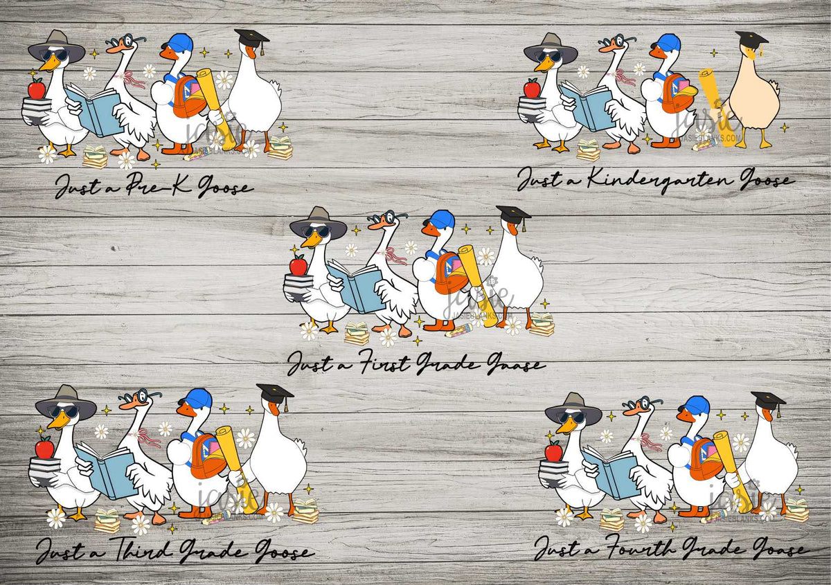 Back to School Goose Grades - Transfer