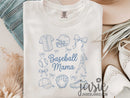 Baseball Mama Blue Bows  - Transfer