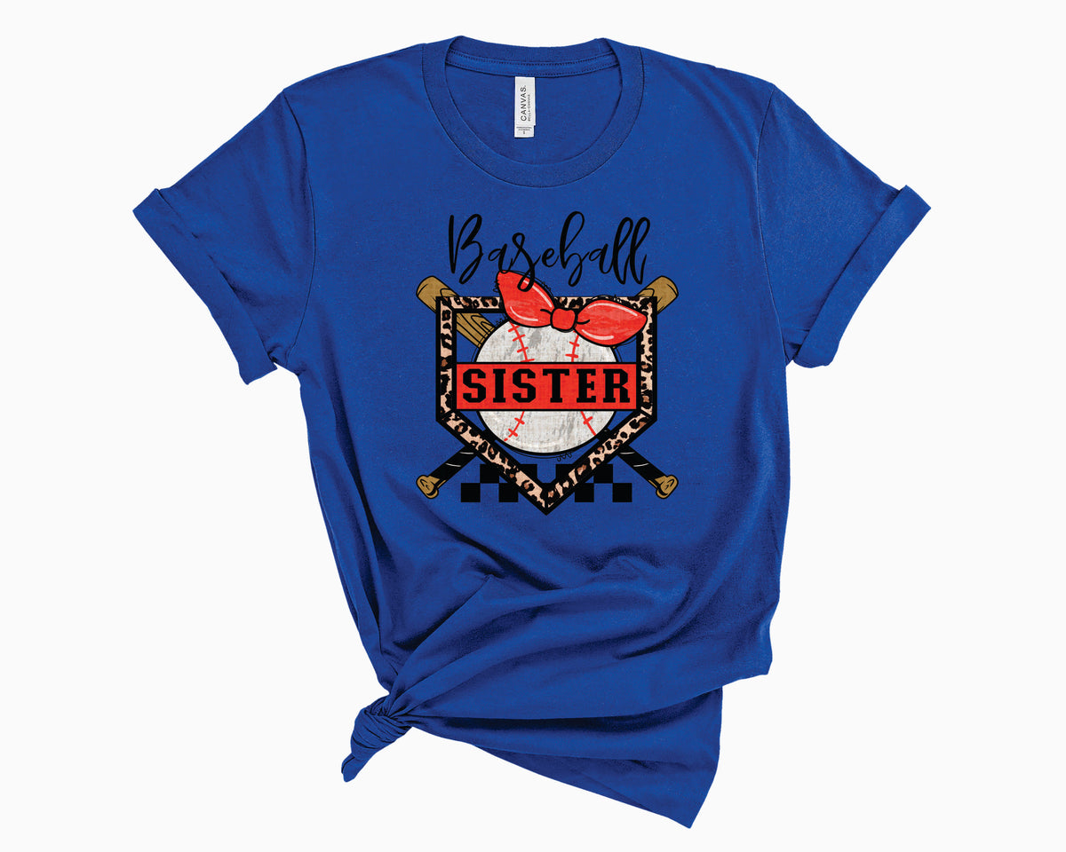 Baseball Sister Leopard Plate - Transfer