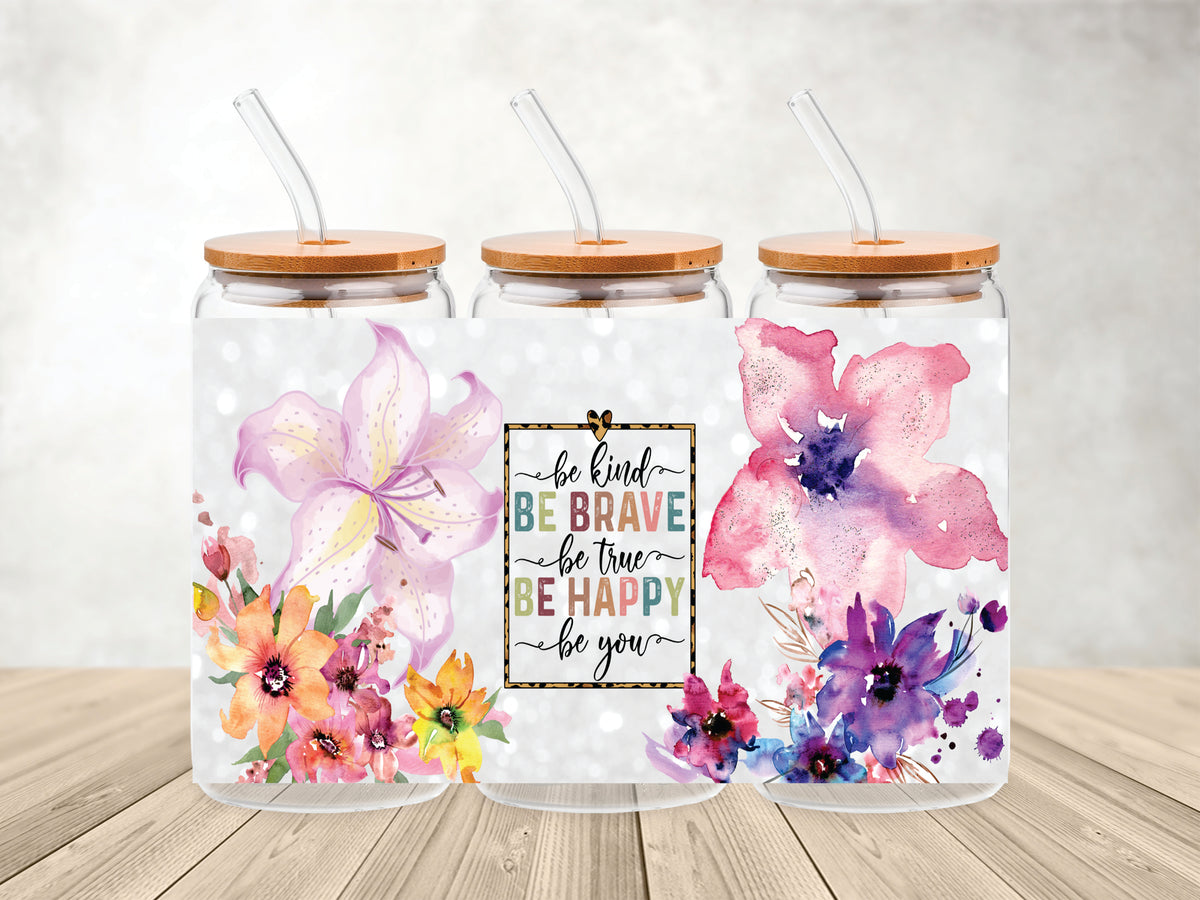 Be Kind Floral - UV DTF Wrap