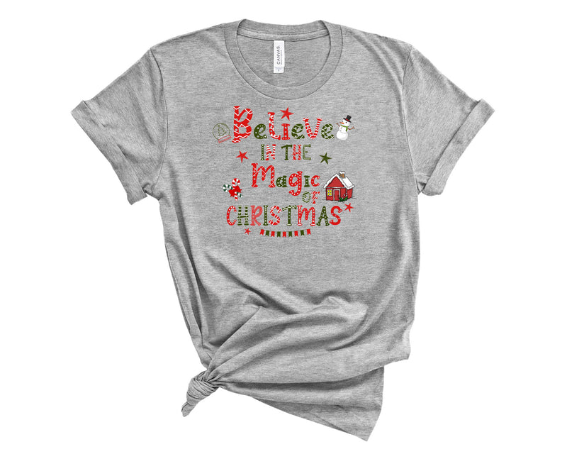 Believe In The Magic Of Christmas Red & Green- Graphic Tee
