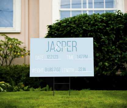 Pastel Birth Announcement Yard Sign