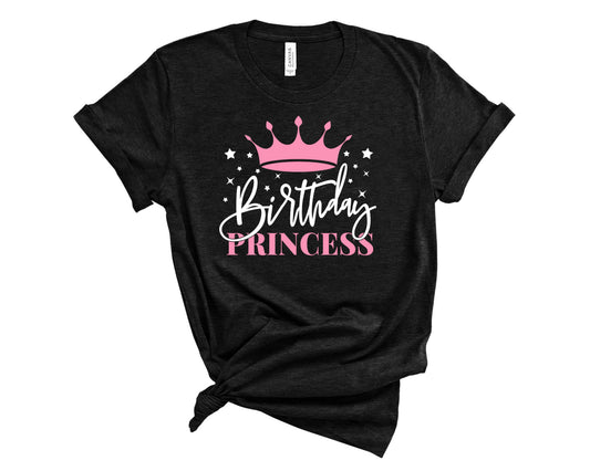 Birthday Princess with Crown-white- Transfer