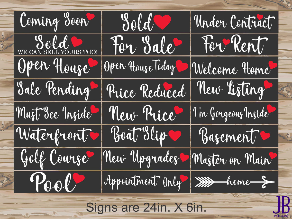 Real Estate Riders - Black with Heart - DOUBLE SIDED