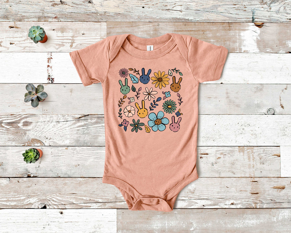 Boho Easter Flowers - Transfer
