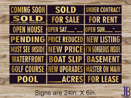 Real Estate Riders - PURPLE & GOLD - DOUBLE SIDED