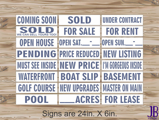 Real Estate Riders - SLATE BLUE - DOUBLE SIDED