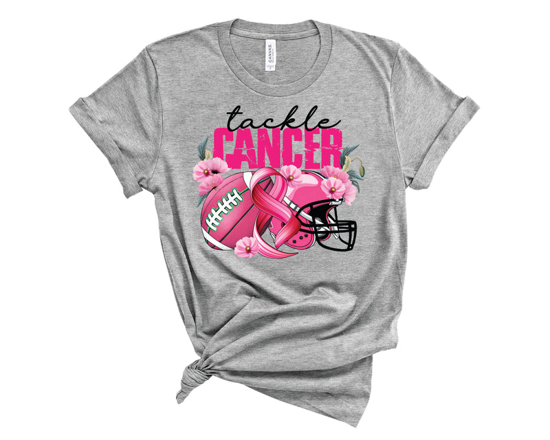 Breast Cancer Tackle Cancer Football - Graphic Tee