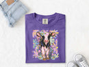 Bright Floral Glitter Cow - Transfer