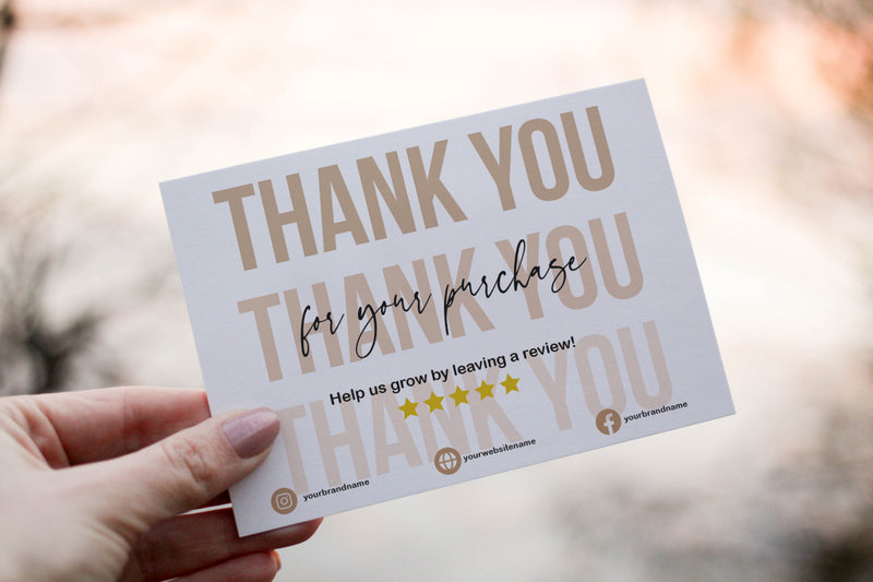 Brown Gradient - Customizable Thank You Card