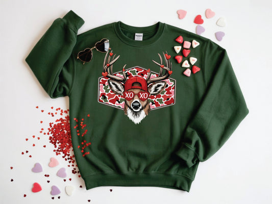 Camo Deer Valentine - Transfer