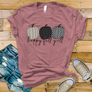 Checkered Pumpkins Happy Fall Ya'll - Transfer