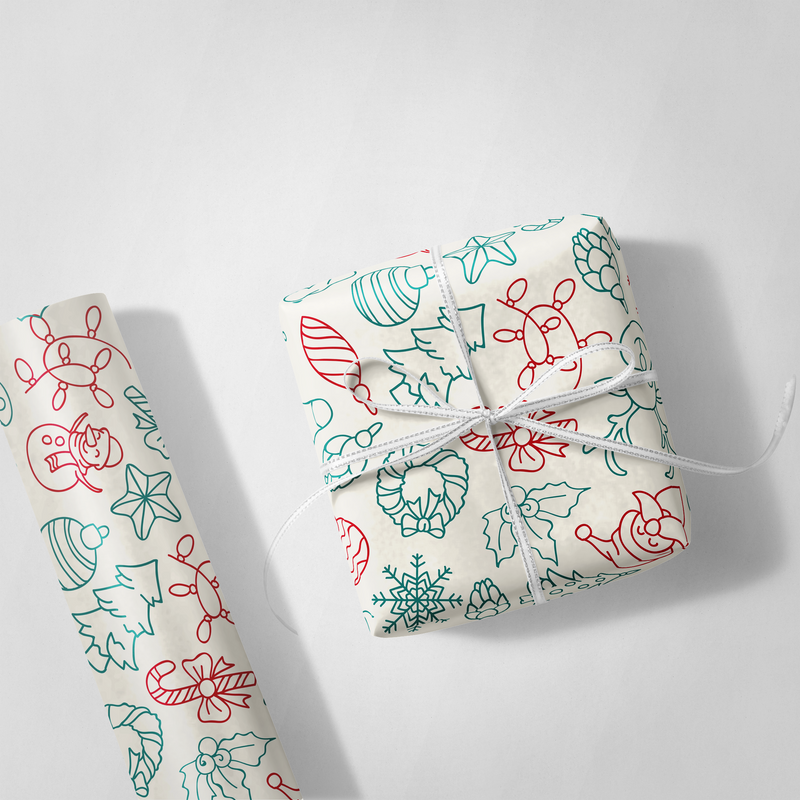 Children Drawings Wrapping Paper