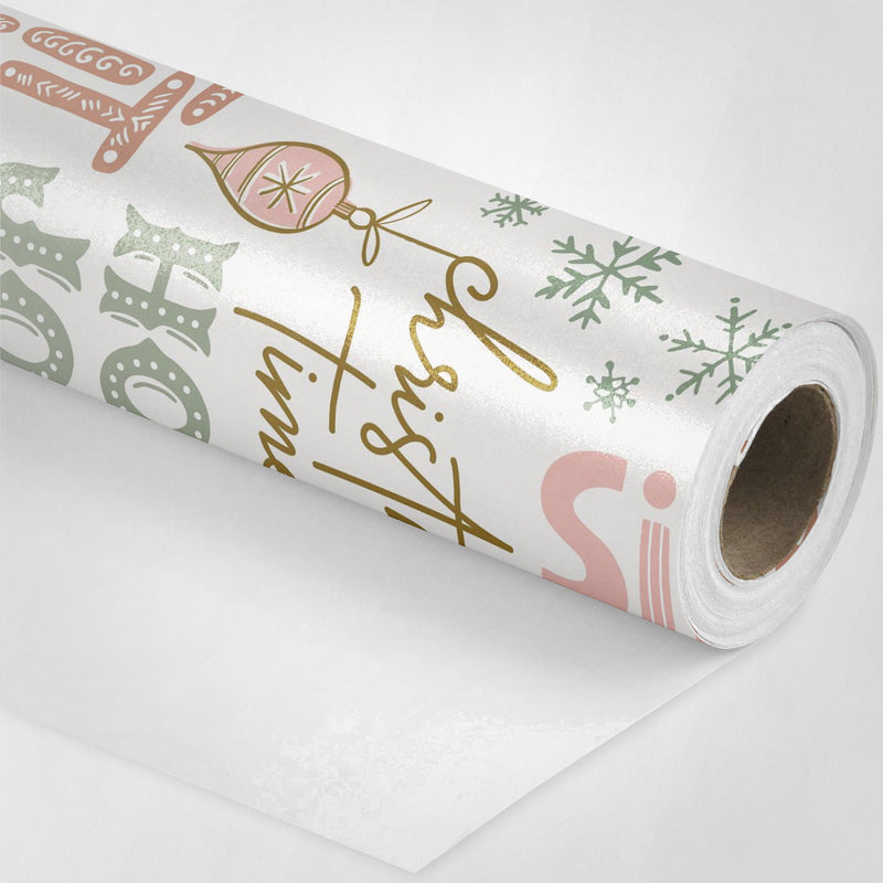 Christmas Phrases Wrapping Paper