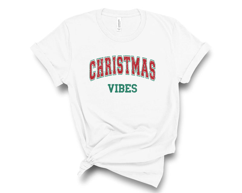 Christmas Vibes Distressed  - Graphic Tee