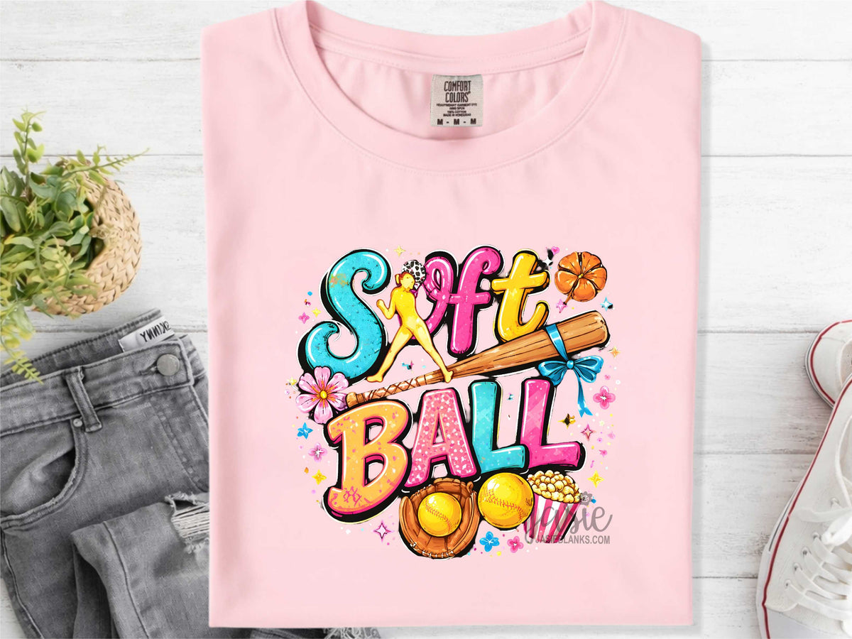 Colorful Softball - Transfer