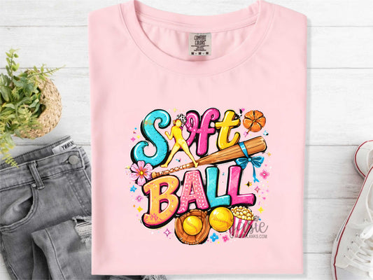 Colorful Softball - Transfer