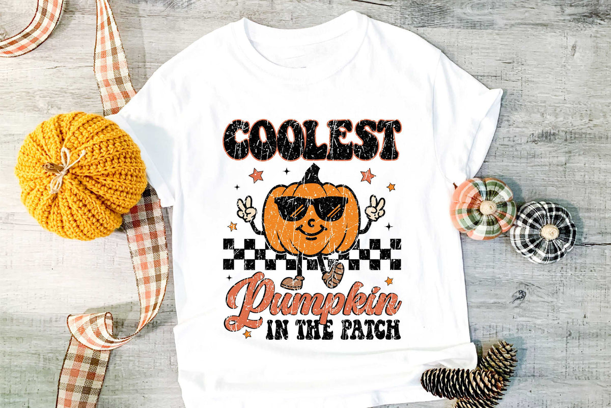 Coolest Pumpkin In The Patch Retro - Transfer