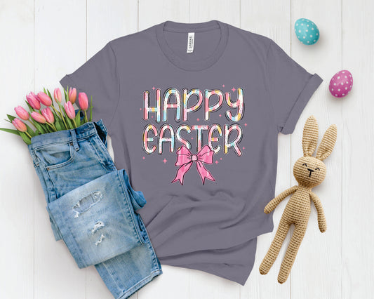 Coquette Brushstroke Happy Easter - Transfer