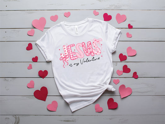 Coquette Jesus Is My Valentine Doodle - Transfer