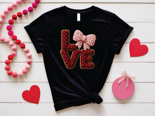 Coquette Yarn LOVE Bow - Transfer