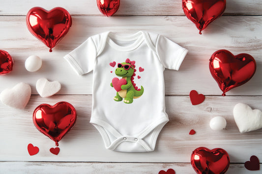 Crochet Dino Heart - Transfer