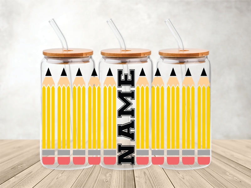 Customizable Name Pencils - UV DTF Wrap