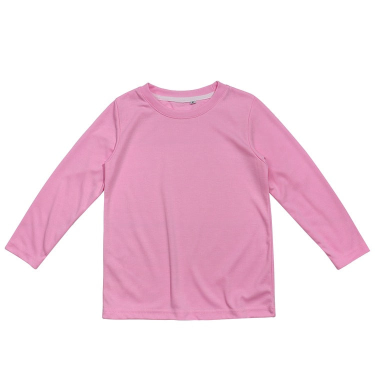 Polyester Long Sleeve T-Shirt - Pink