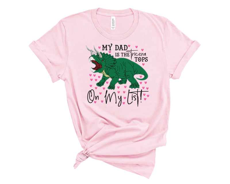 Dad Triceratops On My List - Transfer