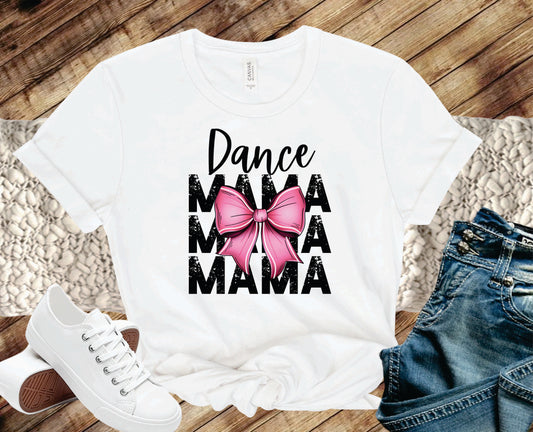 Dance MAMA Pink Bow Stacked - Transfer