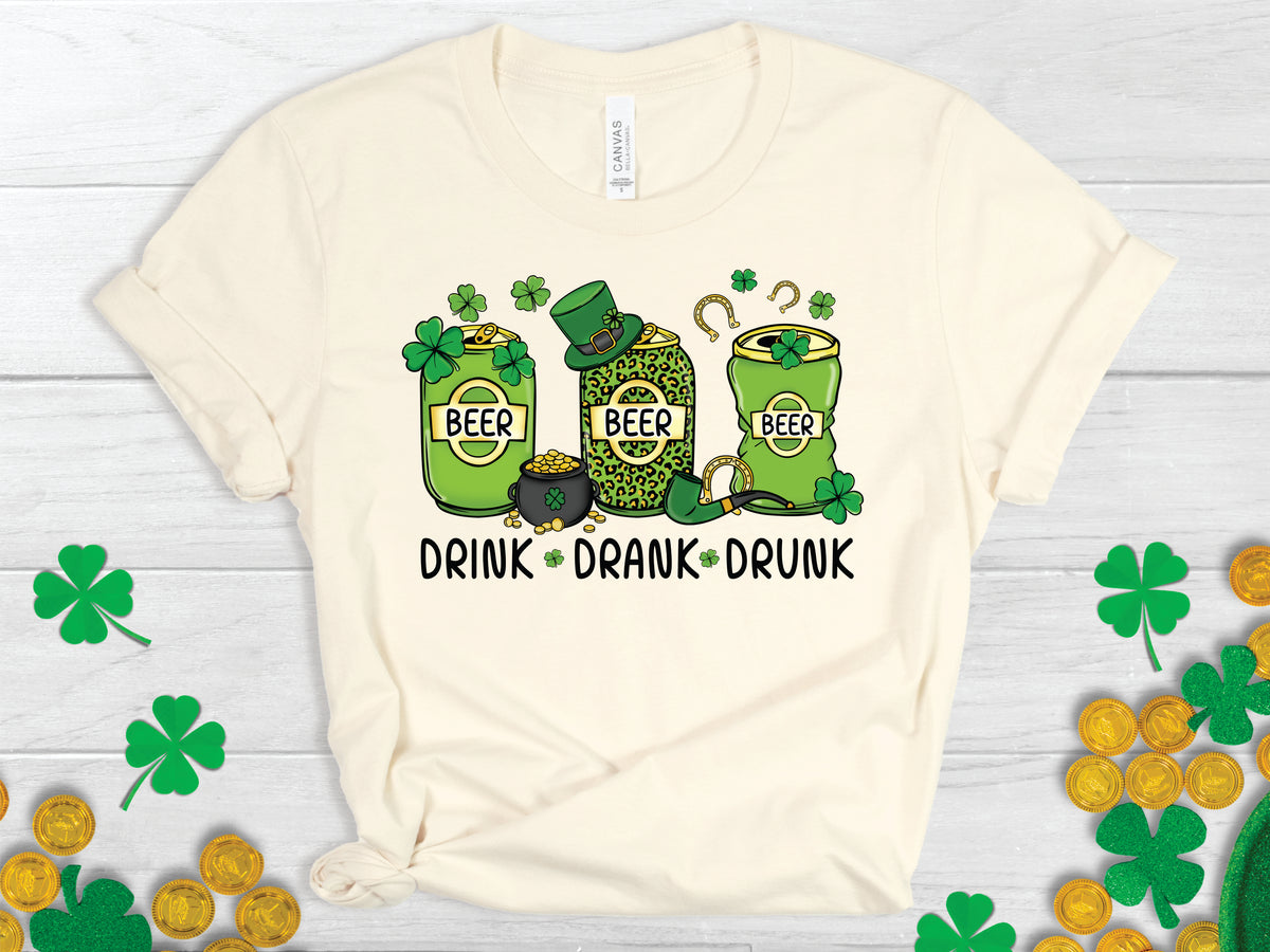 Drink Drank Drunk Leopard Can - Transfer