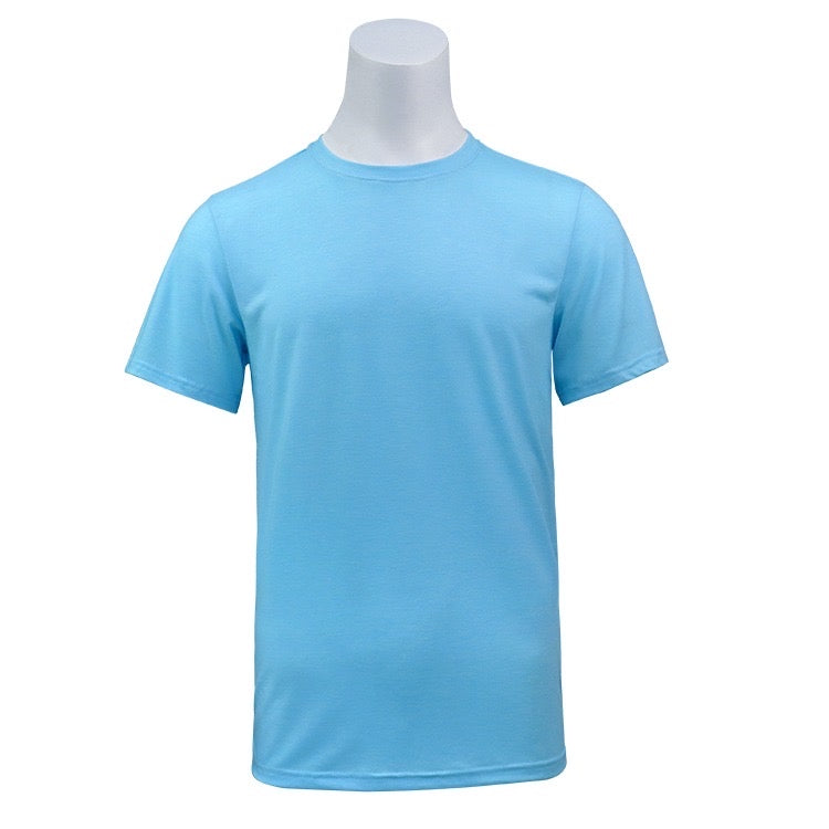 Polyester T-Shirt -Heather Pastel Blue