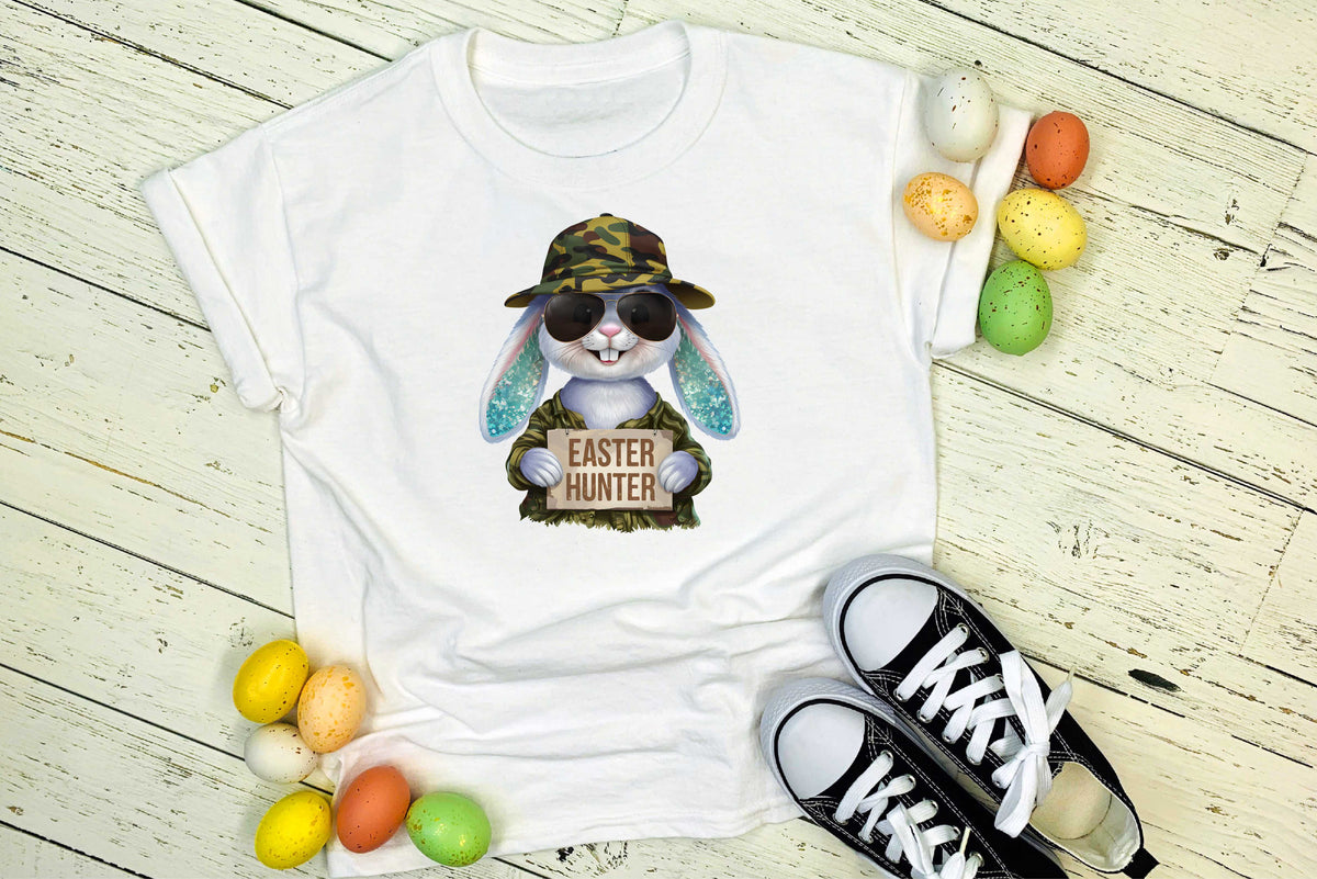 Easter Hunter Camo Bunny - Transfer