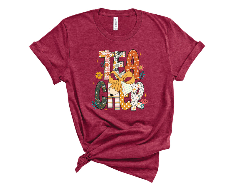 Fall Floral TEACHER Doodle - Transfer