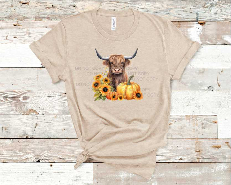 Fall Highland Cow - Transfer