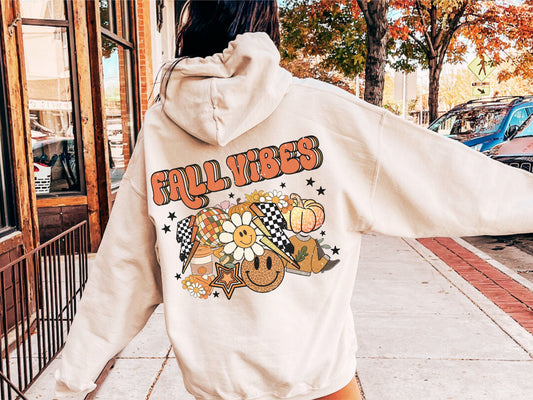 Fall Vibes Retro Smiley - Transfer
