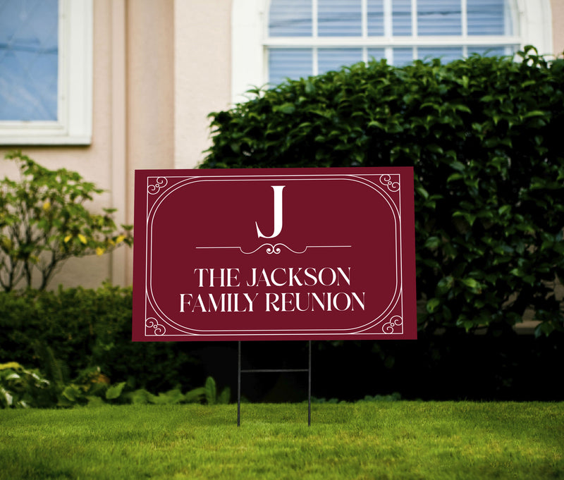 Customizable Family Reunion Yard Sign